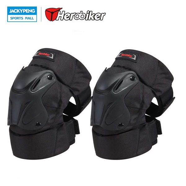 

herobiker 2017 knee pads ridng skiing mtb snowboarding knee protectors racing atv protective guards gears equipment, Black;gray