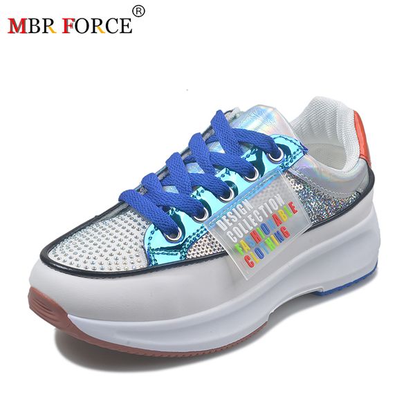 

mbr force platform sneakers 2020 new casual chunky shoes bling lady wedges shoes old dad female fashion sneaker thick sole mujer, Black