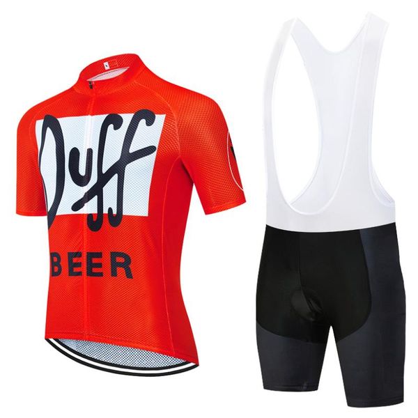 2020 Команда Duff Beer Cycling Jersey Bike Pant Set 20d Ropa Mens Summer Quick Dry Pro Bicycling Рубашки короткая молосовая одежда Culotte