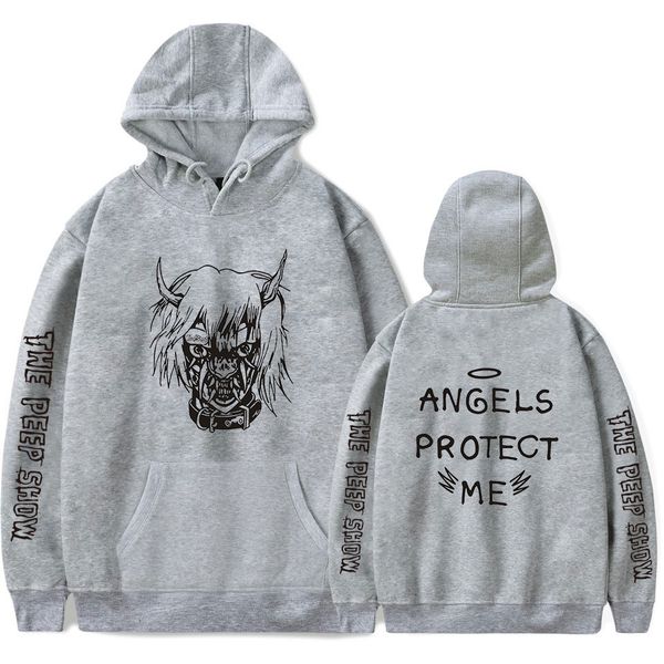 

lil peep angels protect me hoodies sweatshirts men/women streetwear hoodies hip hop pullover clothes oversized dropship, Black
