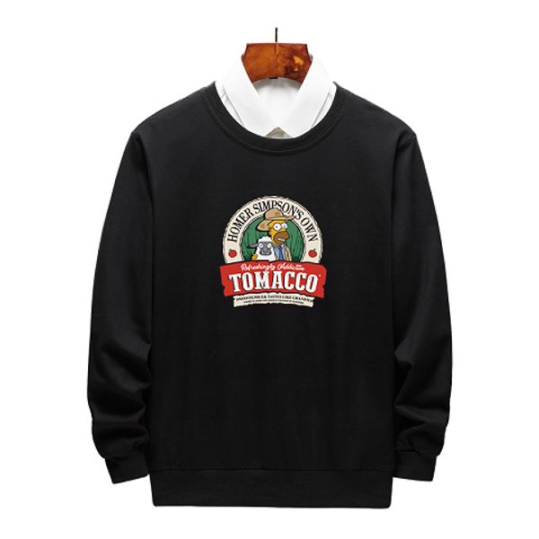 

мужские и женские дизайнерские толстовки мальчики сплошной цвет топы женские мультфильм печати одежда молодежная мода одежда 2019 осень новы, Black