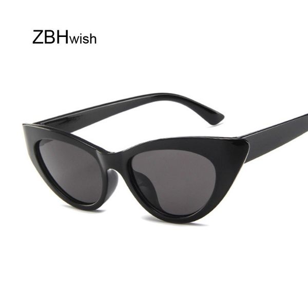 

vintage cateye sunglasses women cat eye designer ladies small frame black red sun glasses female brand retro skinny eyewear, White;black