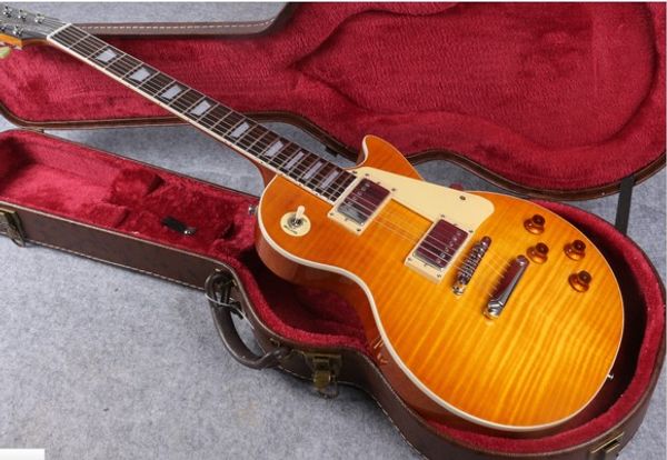 

fiery 1959 r9 honey burst chinese paul style standard electric guitar with ing