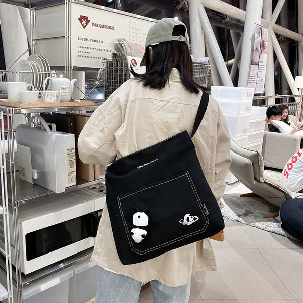 

canvas big bag women's bag new style 2020 korean-style tote crossbody