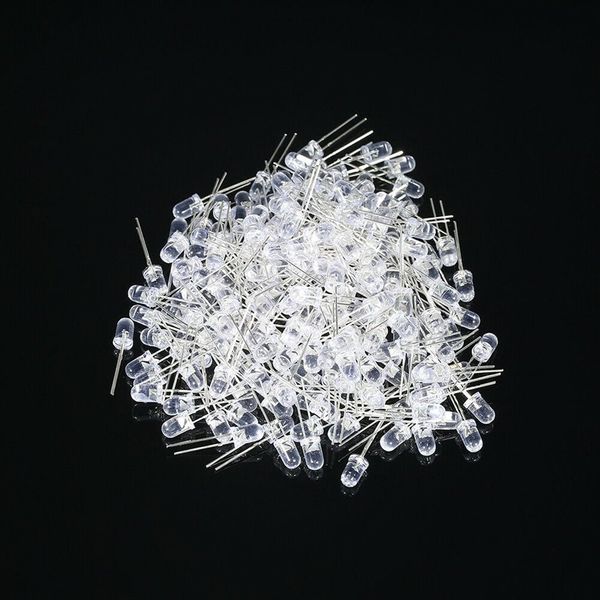 

1000pcs 5mm light diode diy kit round light water clear 20ma led emitting diodes lamp bulbs electronic components