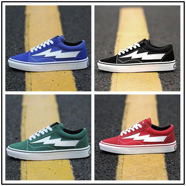 

revenge x storm old skool classic black white red blue green light men and women casual sneakers skateboard size36-44