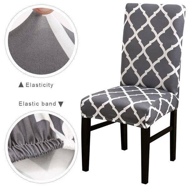 

1/2/4/6pcs printed chair cover spandex elastic chair covers slipcovers universal for dining room wedding banquet