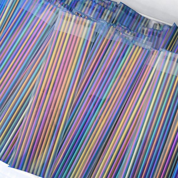 

wowshine passed 18/8 drinking straw 50pcs/lot rainbow color dishwasher safe