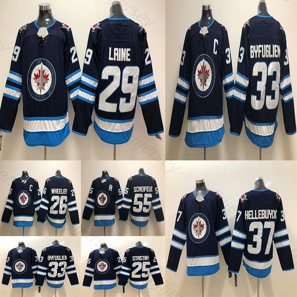 

Men's Winnipeg Jets Jerseys Patrik Laine Connor Hellebuyck Mark Scheifele Blake Wheeler Kyle Connor Dustin Byfuglien Hockey Jersey