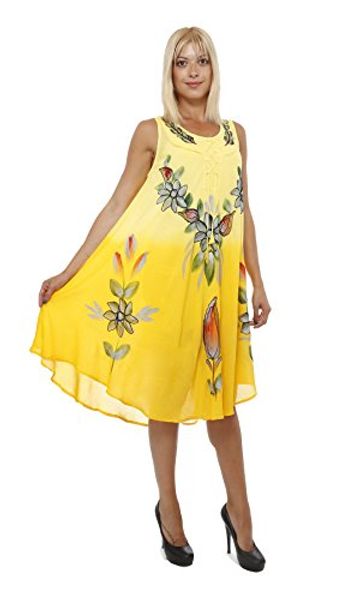

gilbins embroidered floral ombre tank caftan summer dress  fits most, Black;gray