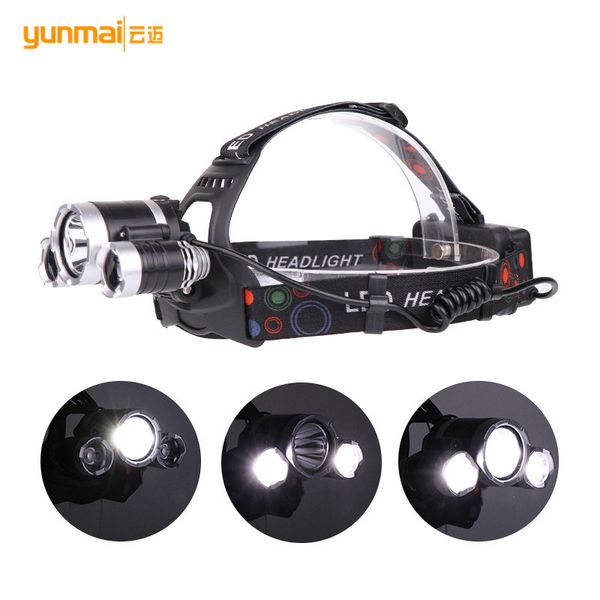 

border new pattern t6 + xpe light headlights induction headlights outdoors night fishing headlights led light outdoors illuminating lamp