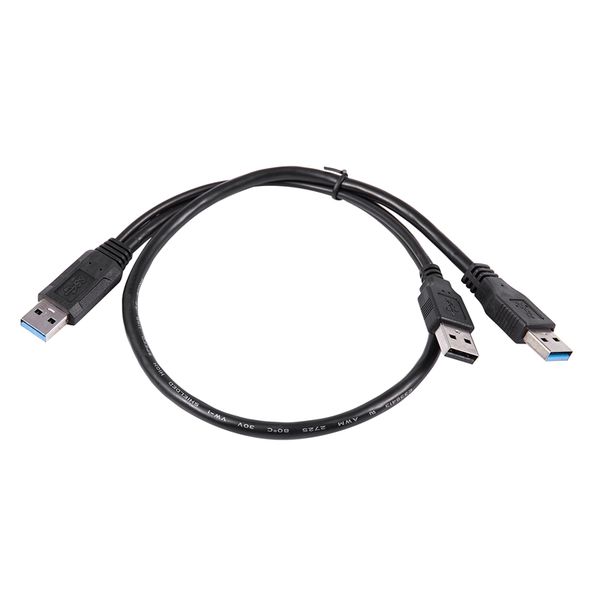 

superspeed usb2.0 + usb 3.0 type a to usb 3.0 a male y cable connector