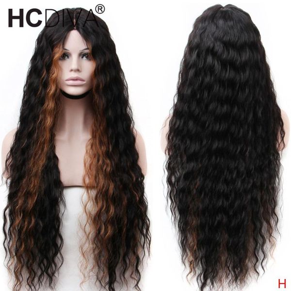

30inch lace front wig 6 inch deep part brazilian loose deep wave human hair wig #30 #27 ombre lace front remy human hair, Black;brown