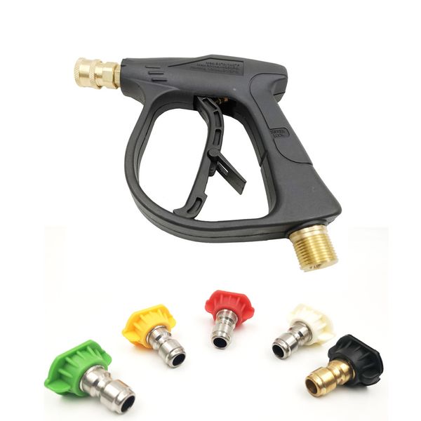 

with m22 adapter 1/4" quick release 14mm 5pcs soap spray nozzles pressure car washer snow foam gun pump cannon foamer lance jet