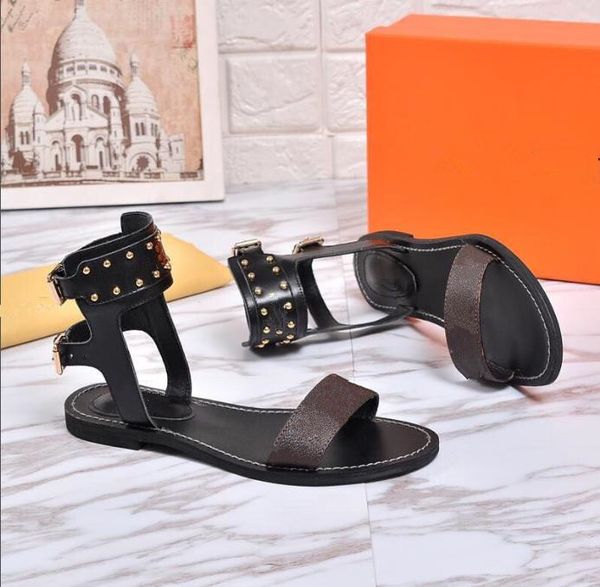 

new flat sandals luxury ladies canvas gladiator style party ladies shoes, Black