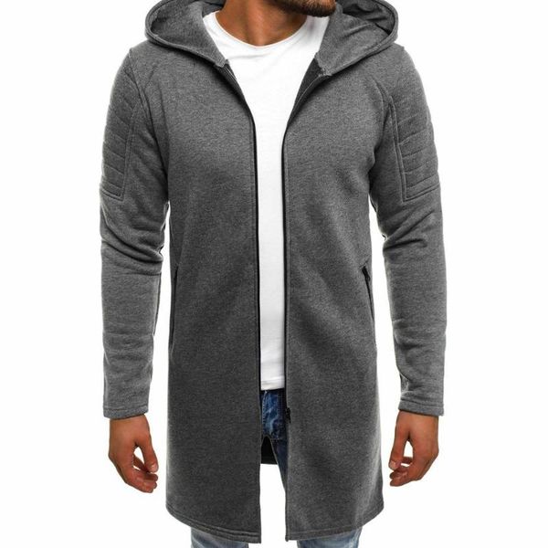 

casual men's jackets men splicing hooded solid trench coat jacket cardigan long sleeve outwear blouse man jacket, Black;brown