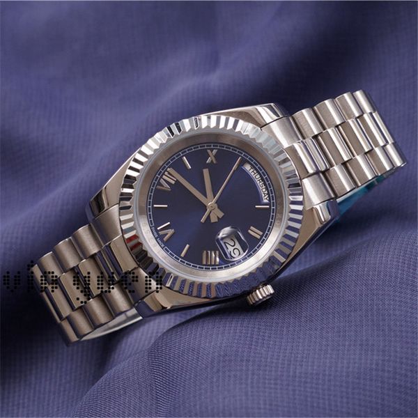 

Мужские часы Голубой день Рим Номер Дата 36мм Автоматическая механика Часы Мужски