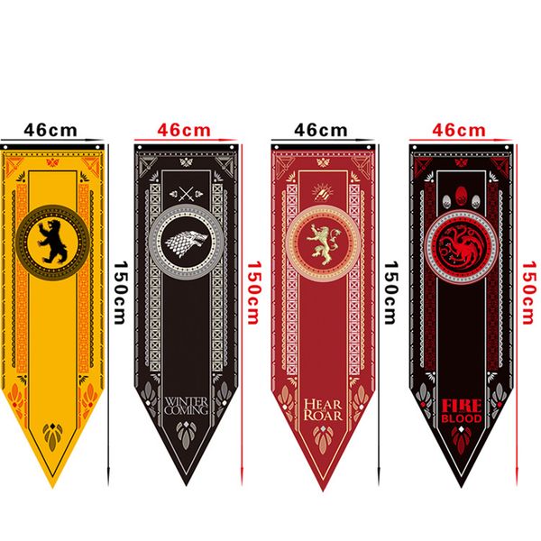 2020 46 150cm Game Of Thrones Flag Hanging House Stark Lannister
