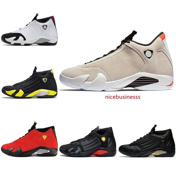 

men designer 14 14s the last sbasketball shoes desert sand dmp black toe red thunder mens sports trainers sneakers size 41-47