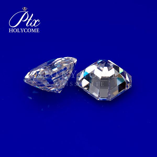 

fancy cut asscher shape 7x7mm 2ct def white moissanite stones diamond loose gemstones, Black