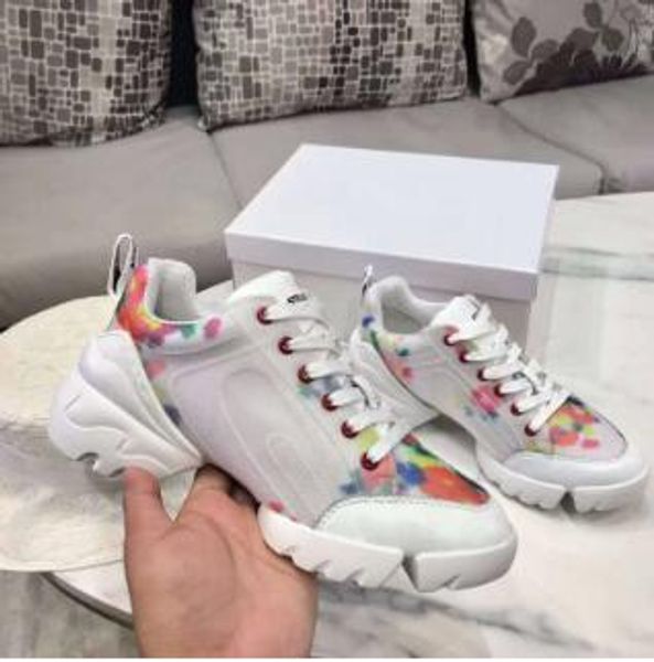

material djia thick-sole fashion lady daddy shoes super star stitching lace-up floral print casual sports muffin shoes outdoor light ru, Black