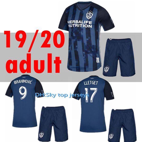 

2019 2020 set men mls the galaxy soccer jersey 19 20 los angeles galaxy ibrahimovic giovani dos santos kamara football jerseys sets, Black