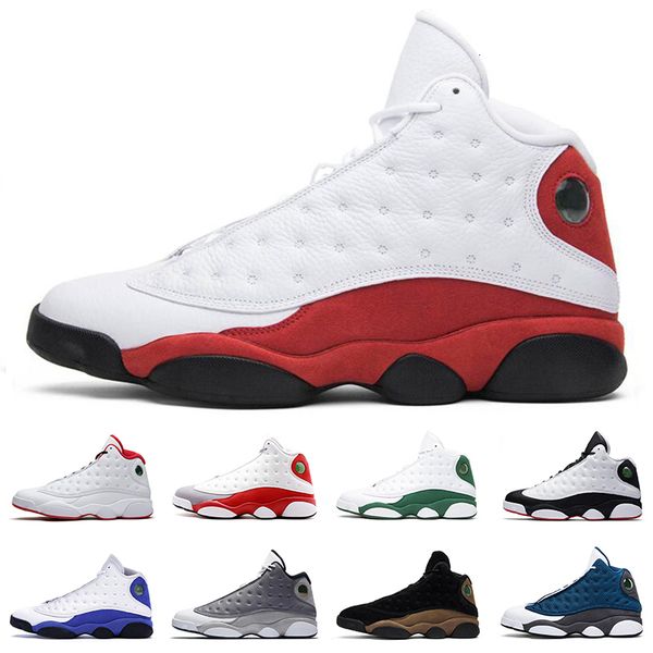 

new 13s men basketball shoes high island green black cat dirty bred chicago hyper royal wheat jumpman 13 mens athletic sports sneakers