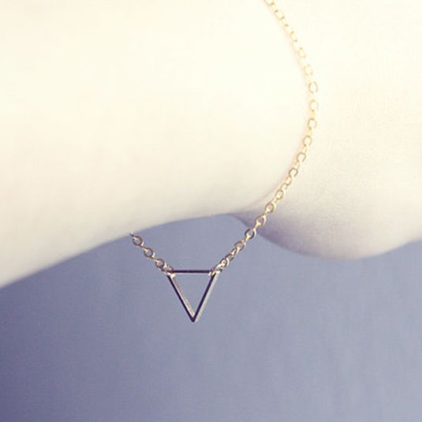 

чешский шарм браслеты для женщин золото / серебро геометрический треугольник браслет женский простой мода ювелирные изделия pulsera masculin, Golden;silver