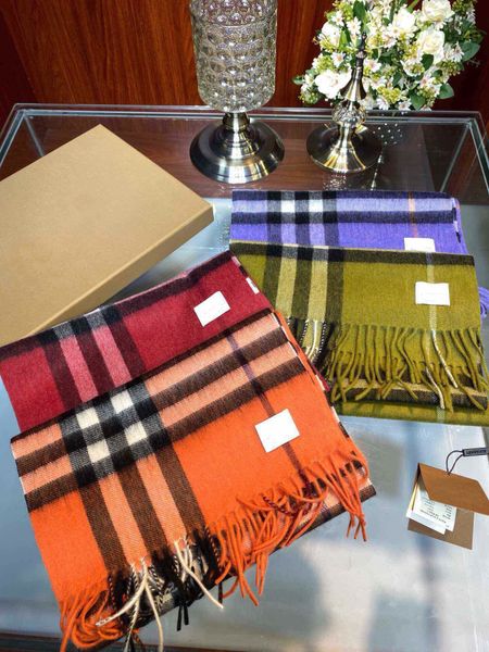 

luxury designer men's and women's scarves classic plaid cashmere fabric winter scarves warm and comfortable men's scarves fas, Blue;gray