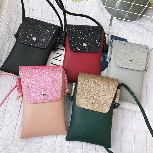 

new ladies casual sequins small bag mobile phone bag multi-purpose use small