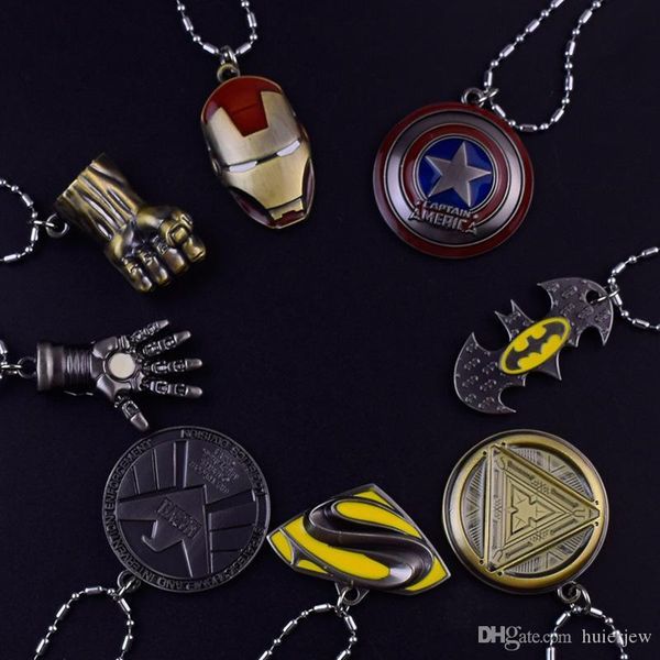 

the avengers pendant necklace fashion stainless beautiful steel chain necklaces gift jewelry accessories captain america movie necklace, Silver