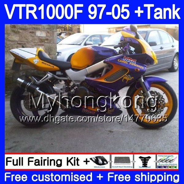 Кузов для HONDA New purple SuperHawk VTR1000F 97 98 99 00 01 02 256HM.20 Vtr1000 F VTR 1000 F 1000F 1997 1998 1999 2000 2001 2002 обтекатели