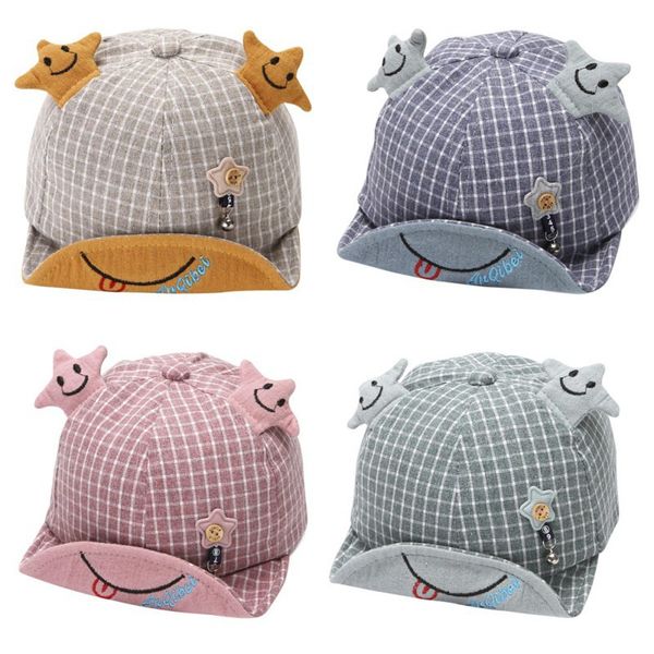 

kids spring baseball boys girls cartoon pattern ball hat baby girl cap visors, Yellow
