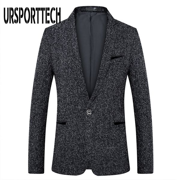 

ursporttech men suit blazer autumn slim fit one button suit blazer fashion formal england style men classic wedding jackets, White;black