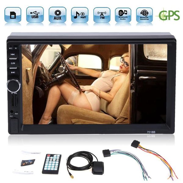 

7 hd bluetooth touch screen car gps stereo radio 2 din fm/mp5/mp3/usb/aux