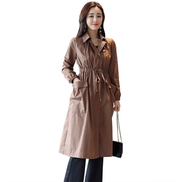 

women in windbreaker, new atmospheric fashion, casual ladies 'coat, Tan;black