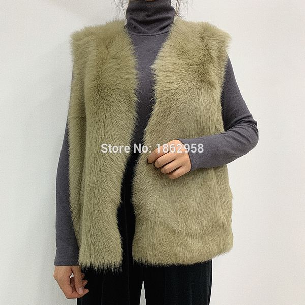 

sj1052 2019 tuscany genuine sheep fur vests women's new shearling real fur coat women medium real coat female lady overcoat, Black