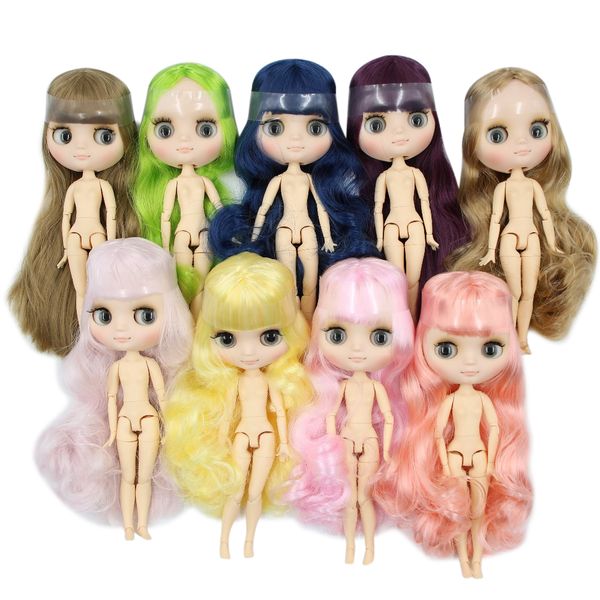 

фабрика blyth middie doll 1/8 20 см матовое матовое лицо совместное тело обнаженная кукла, голая кукла с руками t200429