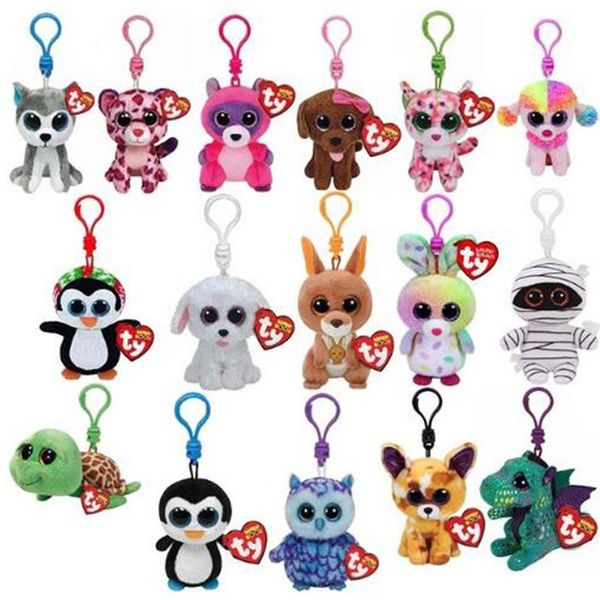 beanie boo elephant keychain