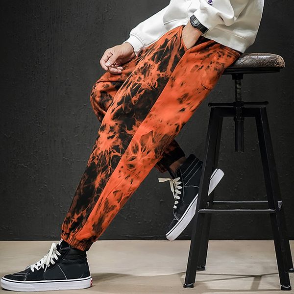 

kancoold pants cotton casual men pants men's summer new style simple and fashionable tie dyeing causal trousers nov5, Black