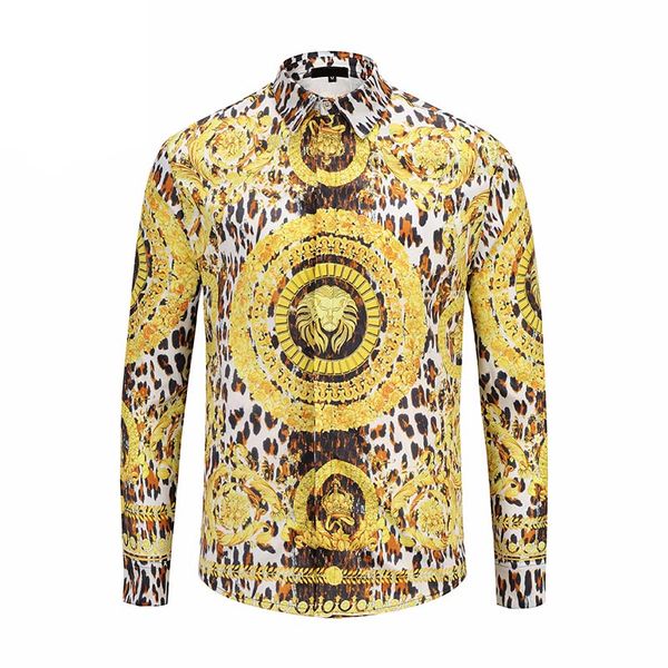 

Eur u ize men floral printed ca ual fa hion hirt lim fit long leeve homme clothing for autumn pring