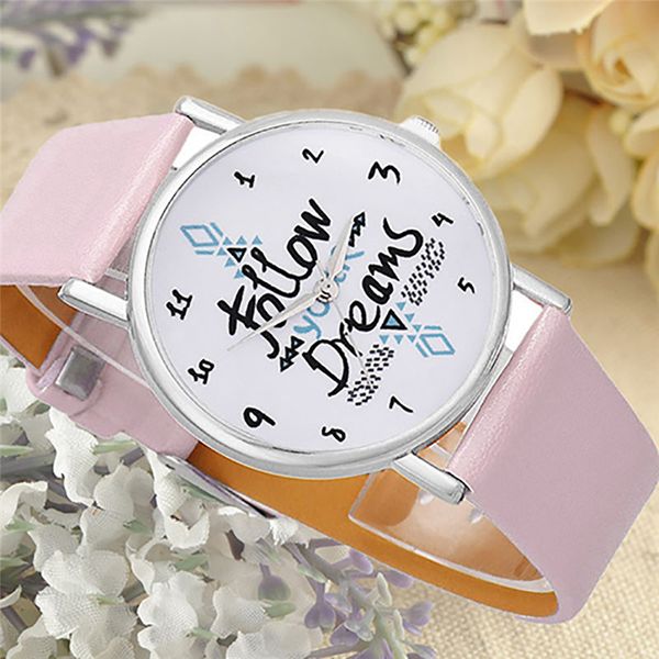 

brand fashion follow your arrow watch women dress watch casual leather vintage bracelet clock women, Slivery;brown