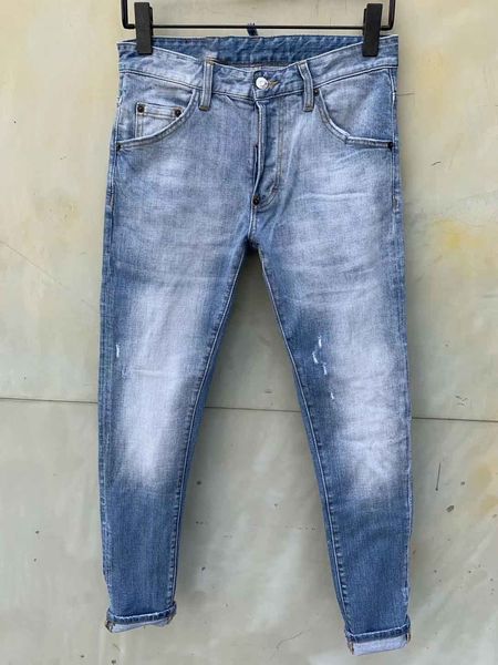 

мужские дизайнерские джинсы denim jean черные рваные брюки pour hommes men s italy fashion brand байкер мотоцикл рок возрождение джинсы высо, Blue