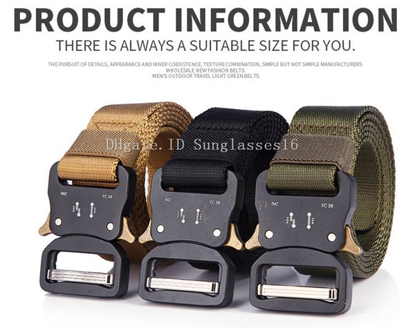 

wholesale 8pc 49-63 in 32mm width belt mens designer belts ceinture tactical quick release automatic buckle alloy outdoor sports waist strap, Black;brown