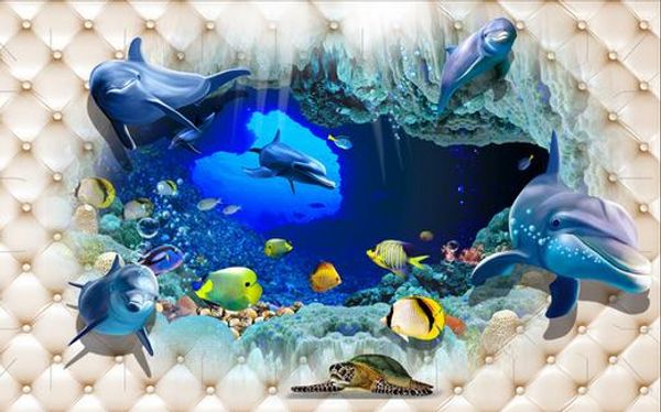 

подводный мир фон стены росписи 3d обои 3d обои для тв фоне