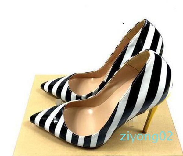 

2018 women leopard shoes red bottoms high heels pointed toe 8cm 10cm 12cm z02, Black