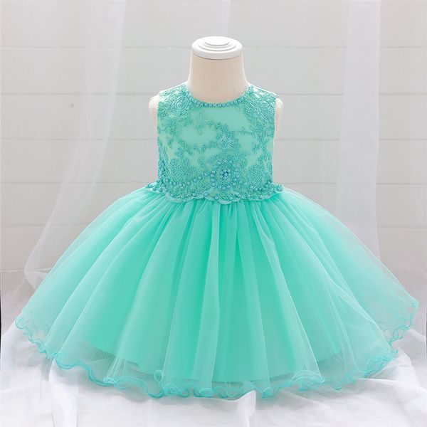 

tutu dress baby girl dress clothes elegant embroidered pearl princess birthday party wedding banquet cotton tulle bow, Red;yellow