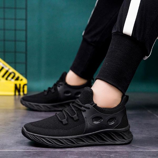 

dihope fashion sneakers men vulcanized shoes air mesh trainers lightweight casual shoes black footware tenis masculino