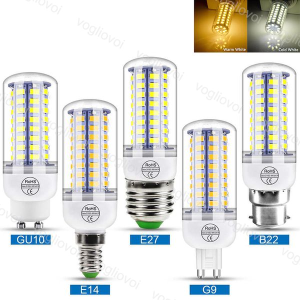

led bulbs 5730 smd corn spotlight 3w 5w 7w 9w 12w 15w e27 gu10 110v 220v warm white for indoor chandelier candle eub