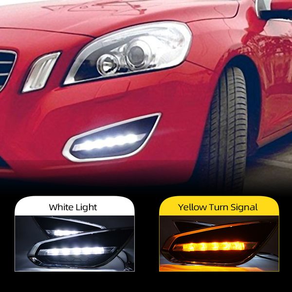 

cscsnl 2pcs drl for s60 v60 2009 2010 2011 2012 2013 led daytime running lights daylight fog lamp cover